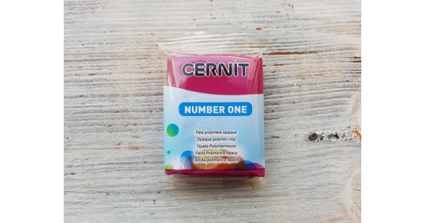 Cernit Number One oven-bake polymer clay, bordeaux, Nr. 411, 56 gr