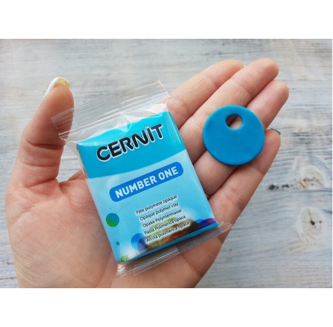 Cernit Number One oven-bake polymer clay, turquoise blue, Nr. 280, 56 gr