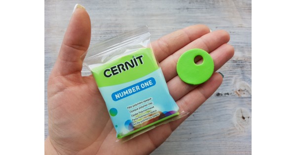 Cernit Number One oven-bake polymer clay, spring green, Nr. 603, 56 gr