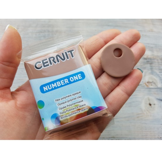 Cernit Number One oven-bake polymer clay, taupe, Nr. 812, 56 gr