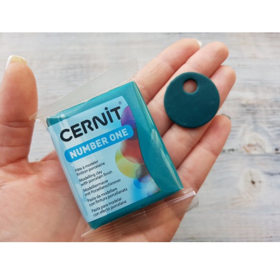 Cernit Number One oven-bake polymer clay, pine green, Nr. 662, 56 gr