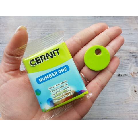 Cernit Number One oven-bake polymer clay, lime green, Nr. 601, 56 gr