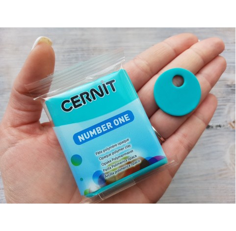 Cernit Number One oven-bake polymer clay, turquoise, Nr. 676, 56 gr