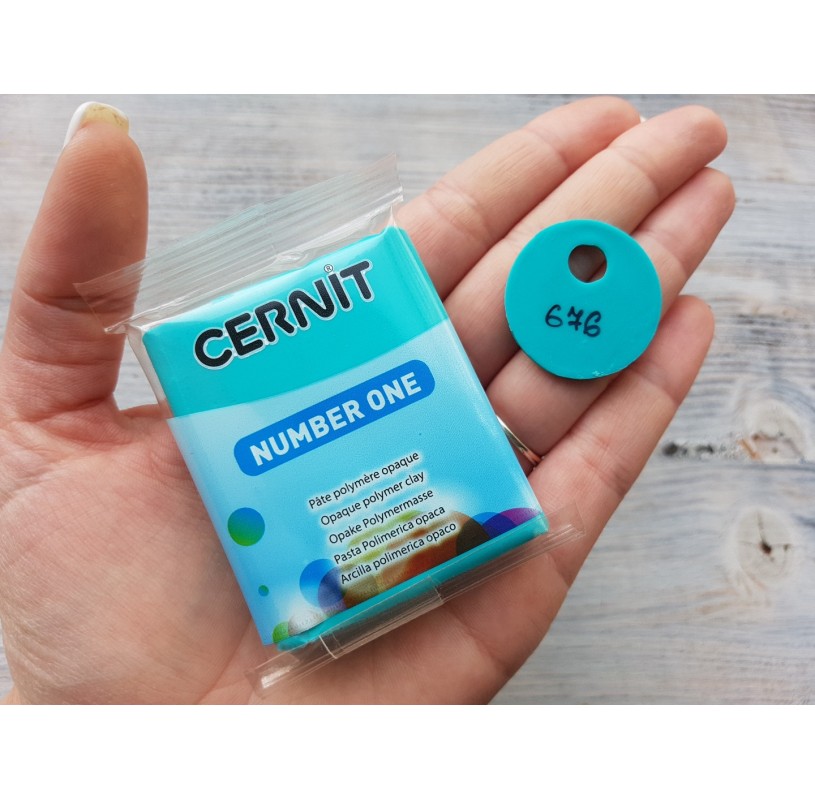 Polymer Clay CERNIT Number One green turquise # 676 56 grams