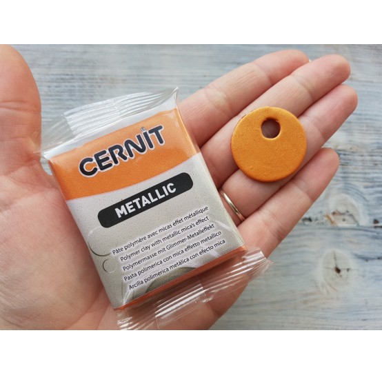 Cernit Metallic oven-bake polymer clay, rust, Nr. 775, 56 gr