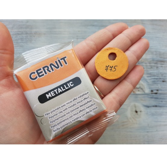 Cernit Metallic oven-bake polymer clay, rust, Nr. 775, 56 gr
