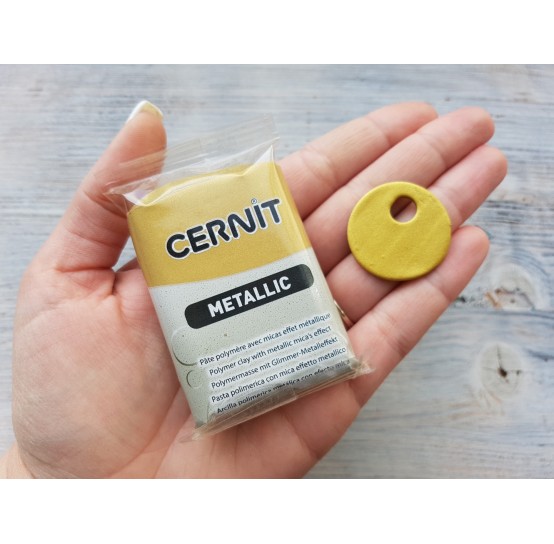 Cernit Metallic oven-bake polymer clay, rich gold, Nr. 053, 56 gr