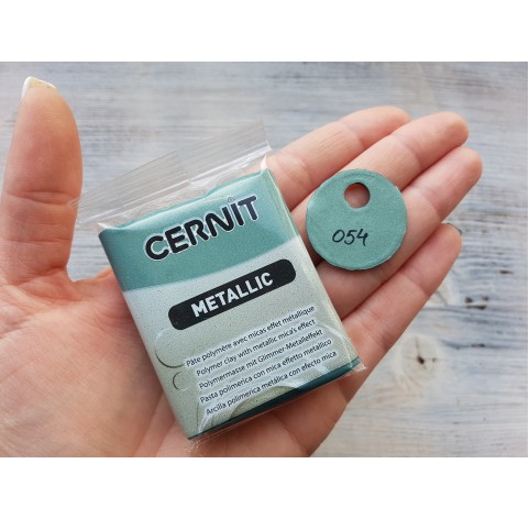 Cernit Metallic oven-bake polymer clay, turquoise gold, Nr. 054, 56 gr