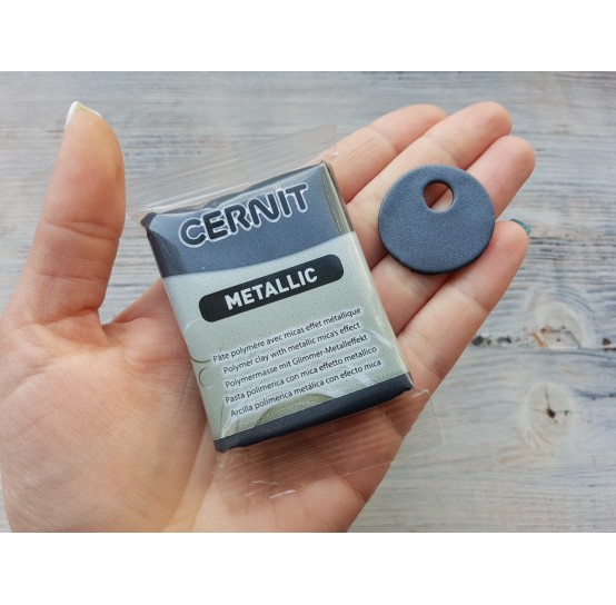 Cernit Metallic oven-bake polymer clay, hematite, Nr. 169, 56 gr