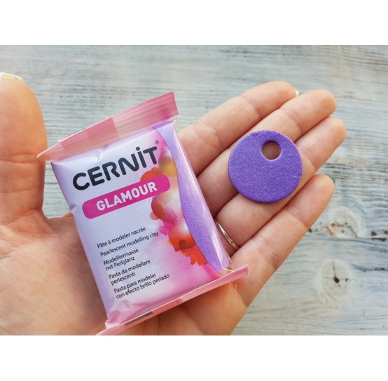 Cernit Glamour oven-bake polymer clay, violet, Nr. 900, 56 gr