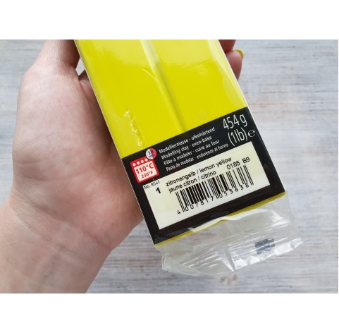 FIMO Professional oven-bake polymer clay, lemon yellow, Nr. 1, BIG PACKAGE 454 gr