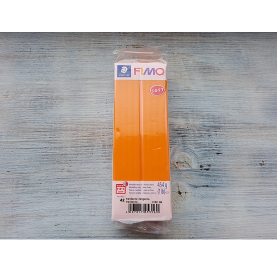 FIMO Soft oven-bake polymer clay, tangerine, Nr. 42, BIG PACKAGE 454 gr