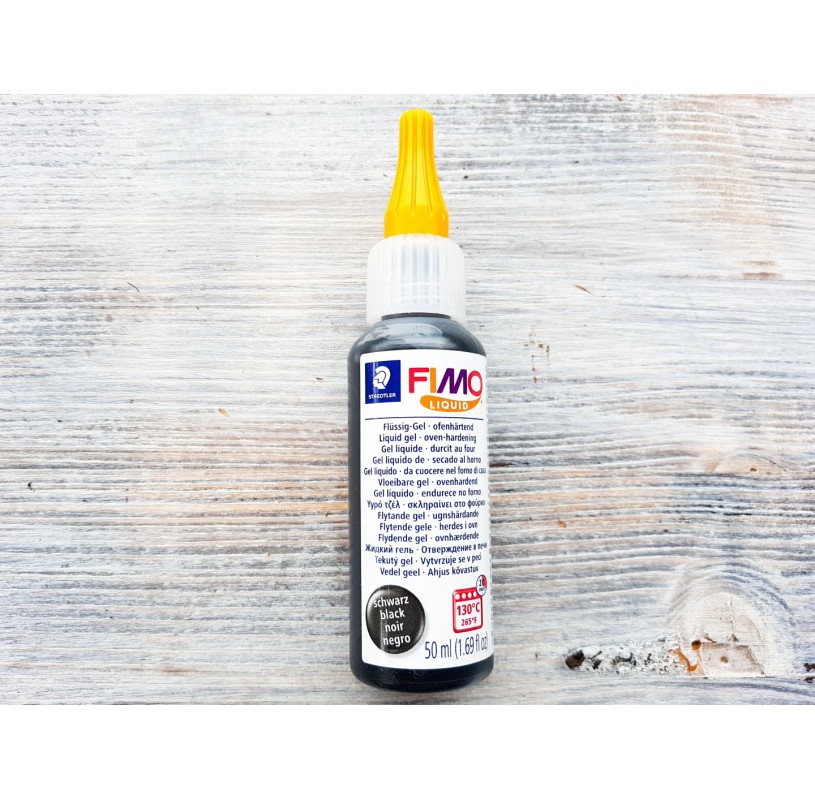 FIMO Deco gel, liquid polymer clay, Black, 50 ml