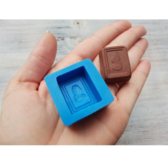 Silicone mold, Chocolate candy 12, with face, ~ 2.3*2.9 cm