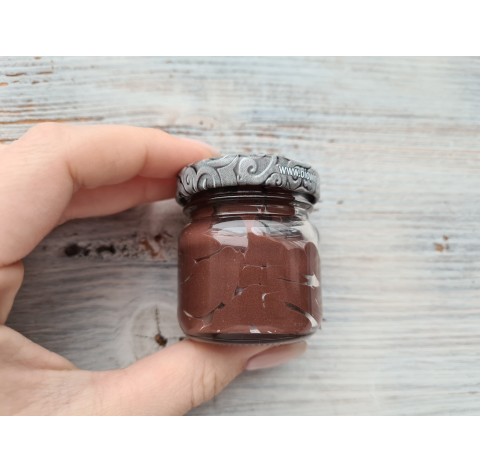 Chocolate imitation from oven-bake polymer clay, 40 gr., in a glass jar