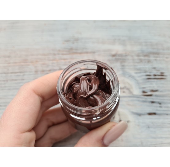 Chocolate imitation from oven-bake polymer clay, 40 gr., in a glass jar