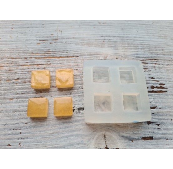 Silicone molds for epoxy, squares, 4 pcs., ~ 1.4 cm