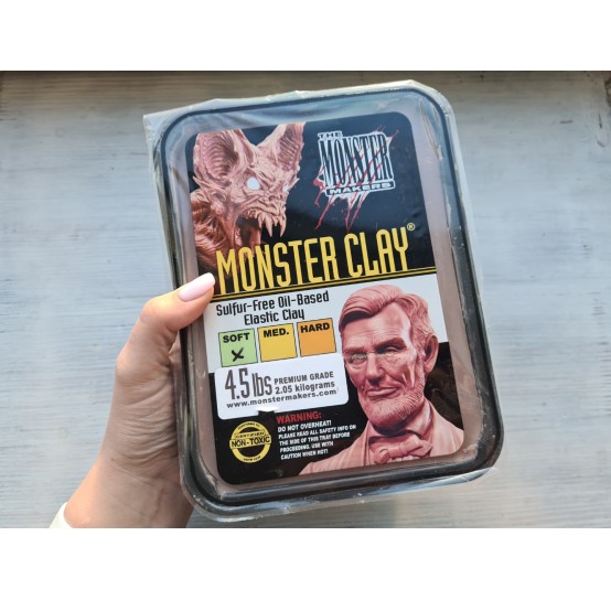 Monster Clay polymer clay, brown, soft, 2.05 kg