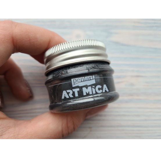 PENTART Art Mica mineral powder, Anthracite, 9g
