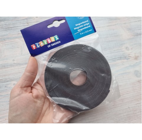Self-adhesive magnetic tape Playbox, 12.5 mm 5 m