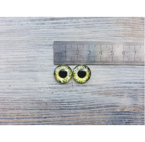 Glass eyes Green 3, ~ Ø 1.6 cm