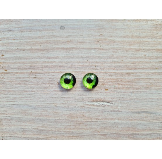 Glass eyes Green 10, ~ Ø 0.8 cm