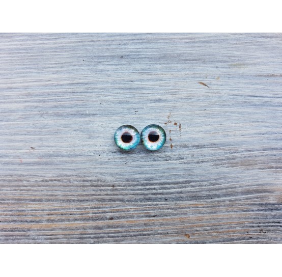 Glass eyes Blue 9, ~ Ø 0.8 cm