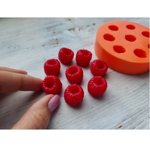 Silicone mold, Natural raspberry, inverted, L, 8 pcs., ~ Ø 1.8 cm, H:1.6-1.7 cm
