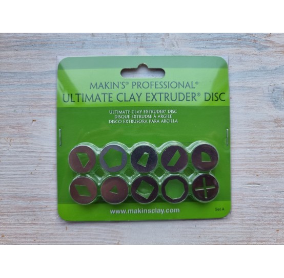 Makin's Professional Ultimate Clay Extruder Discs, 10 pcs., Set A