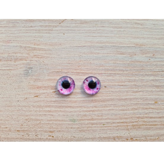 Glass eyes Pink 4, ~ Ø 1 cm