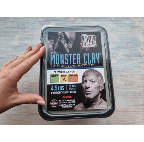 Monster Clay polymer clay, grey, medium, 2.05 kg