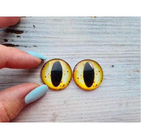 Glass eyes Yellow 1, ~2,5 cm