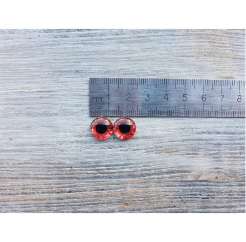 Glass eyes Red 1, ~ Ø 1.2 cm
