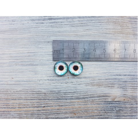 Glass eyes Blue 3, ~ Ø 1.4 cm