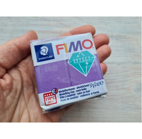 FIMO Effect, metallic lilac (metallic), Nr.61, 57g (2oz), oven-hardening polymer clay, STAEDTLER