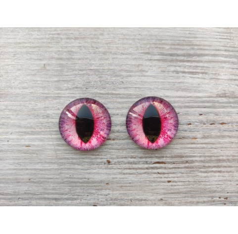 Glass eyes Pink 1, ~2,5 cm