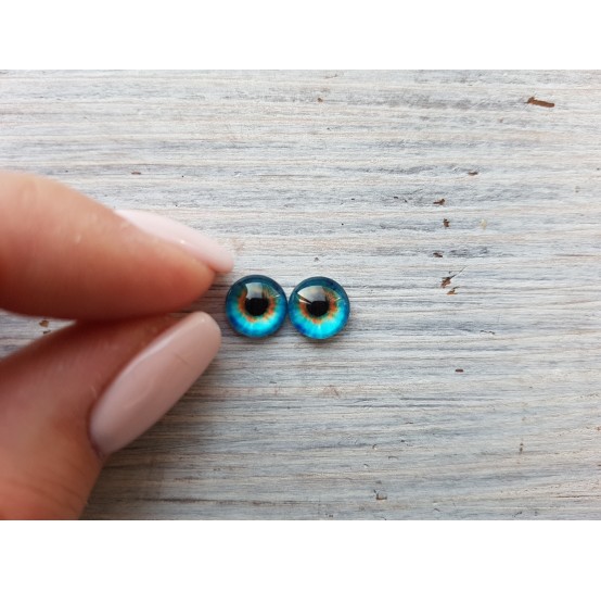 Glass eyes Blue 4, ~ Ø 0.8 cm