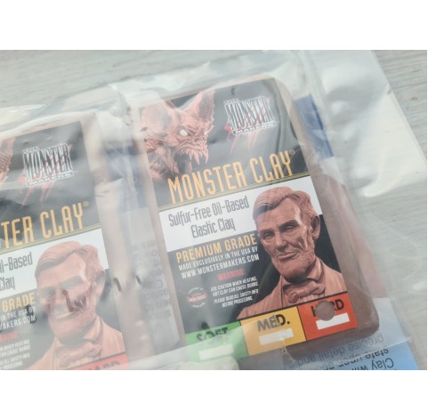 Monster Clay modeling clay sample pack 4x ~75 g