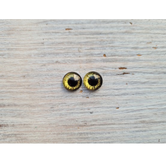 Glass eyes Yellow 7, ~ Ø 1 cm