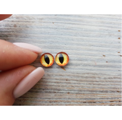 Glass eyes Orange 2, ~ Ø 0.8 cm