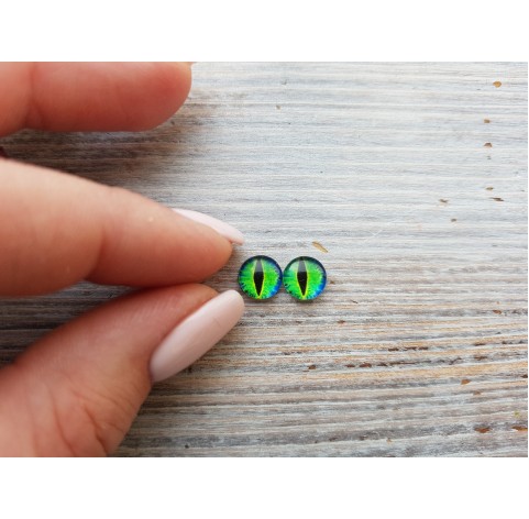 Glass eyes Green 2, ~ Ø 0.8 cm