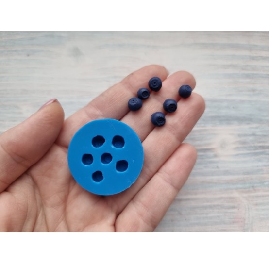 Silicone mold, Mini blueberry, 6 elements, ~ Ø 0.5-0.7 cm, H:0.5-0.6 cm